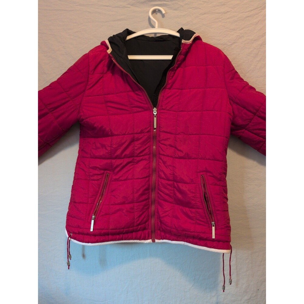IZOD Men’s M Brick Red Quilted Puffer Vest Full Zip Lined With Adjustable Waist
